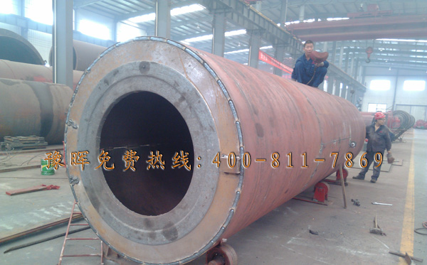 煤泥烘干机筒体焊接